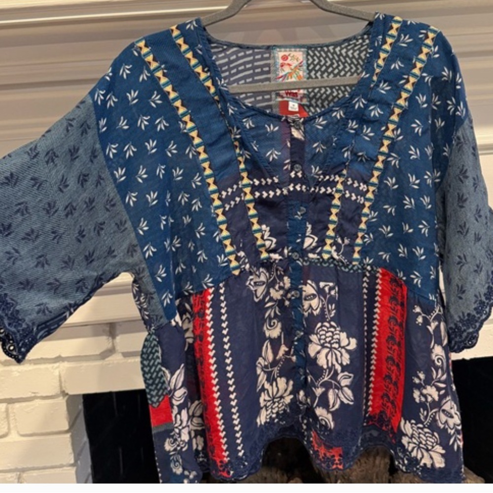 Johnny was kimono style blouse, size xl